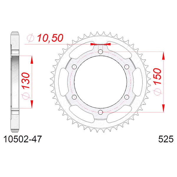 CORONA AFAM IN ACCIAIO P525 - Z47 (DIS.10502)