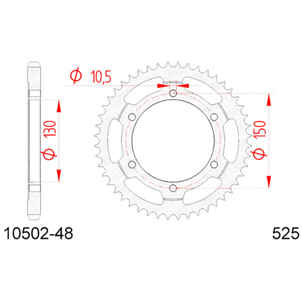 CORONA AFAM IN ACCIAIO P525 - Z48 (DIS.10502)