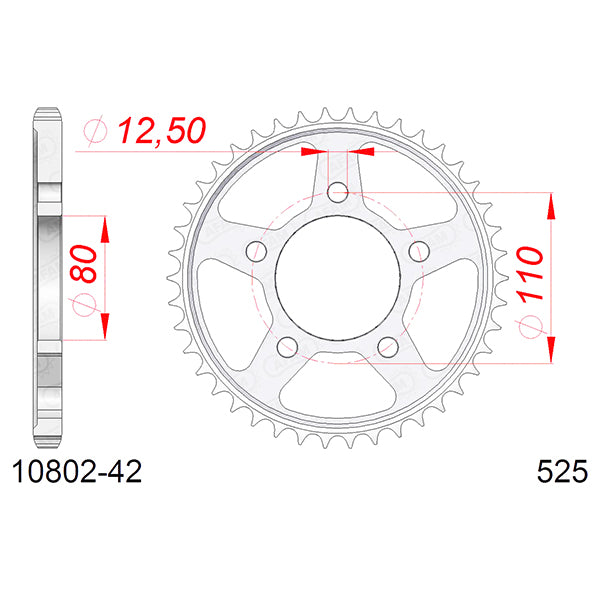 CORONA AFAM IN ACCIAIO P525 - Z42 (DIS.10504)