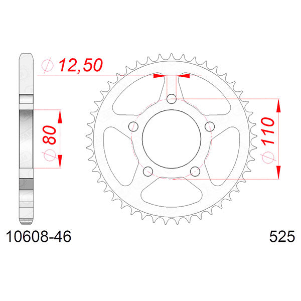 CORONA AFAM IN ACCIAIO P525 - Z46 (DIS.10504)