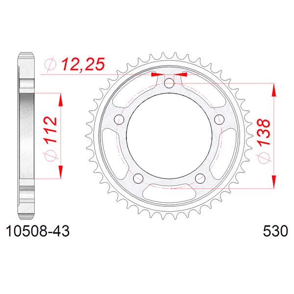 CORONA AFAM IN ACCIAIO P530 - Z43 (DIS.10508)