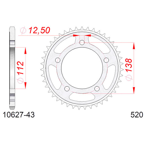 CORONA AFAM IN ACCIAIO P520 - Z43 (DIS.10509)
