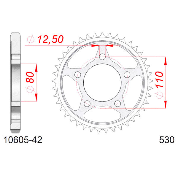CORONA AFAM IN ACCIAIO P530 - Z42 (DIS.10605)