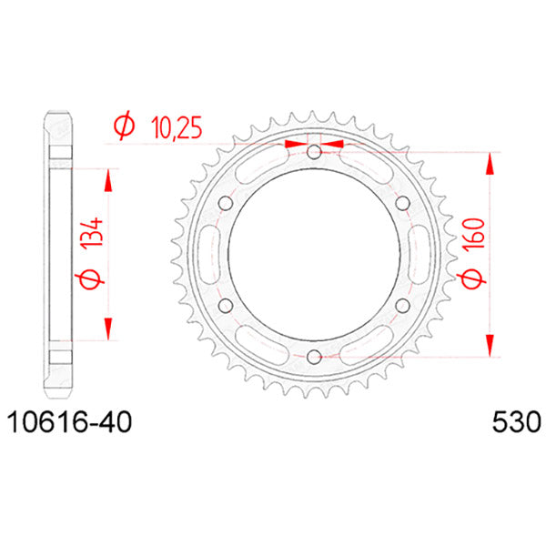 CORONA AFAM IN ACCIAIO P530 - Z40 (DIS.10616)