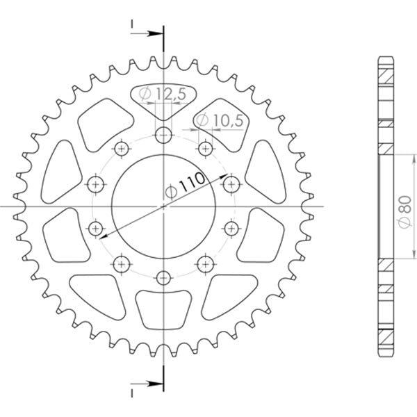 CORONA IN ALLUMINIO P530 - Z42 (DIS.11508)