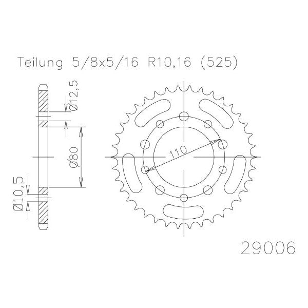 CORONA IN ACCIAIO P525 - Z40 (DIS.11608)