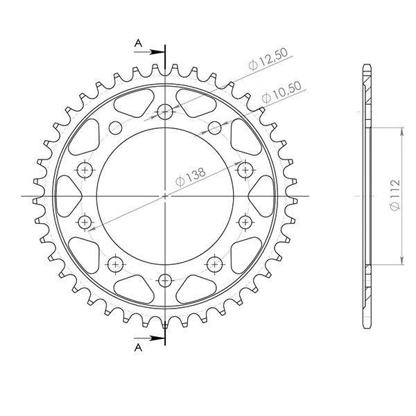 CORONA IN ALLUMINIO P525 - Z43 (DIS.11613)