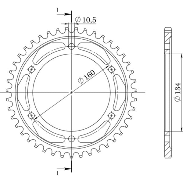 CORONA IN ALLUMINIO P530 - Z44 (DIS.11616)