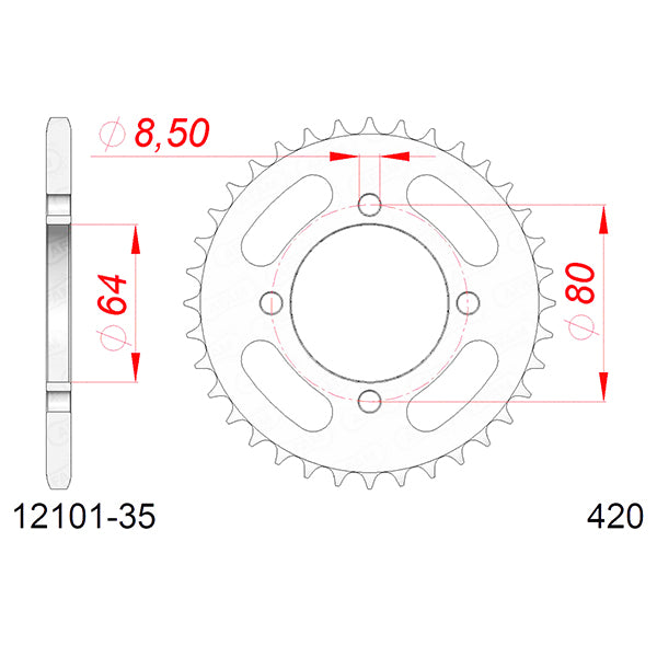 CORONA AFAM IN ACCIAIO P420 - Z35 (DIS.12101)