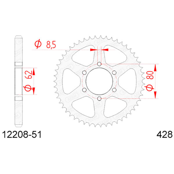 CORONA AFAM IN ACCIAIO P428 - Z51 (DIS.12208)
