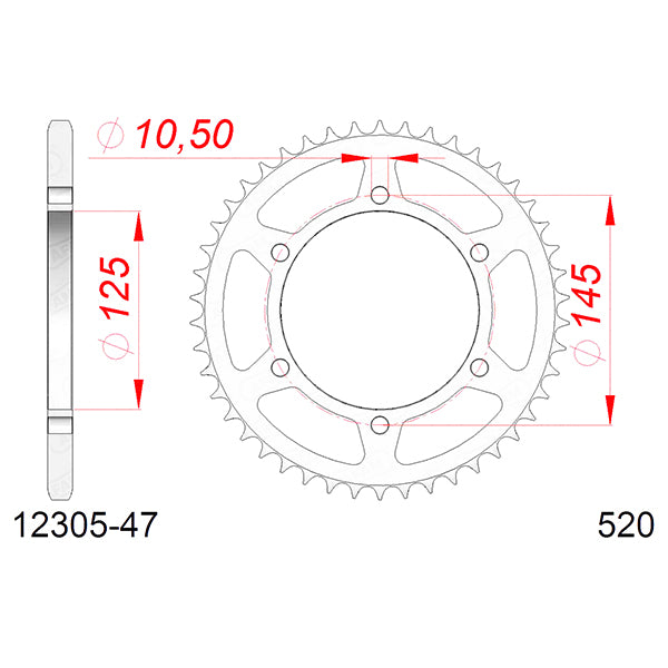 CORONA AFAM IN ACCIAIO P520 - Z47 (DIS.12305)