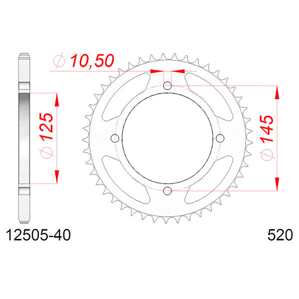 CORONA AFAM IN ACCIAIO P520 - Z40 (DIS.12505)