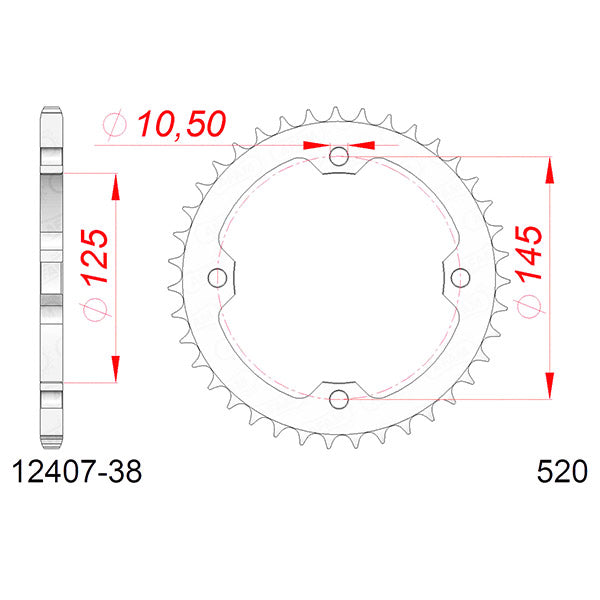 CORONA AFAM IN ACCIAIO P520 - Z38 (DIS.12509)