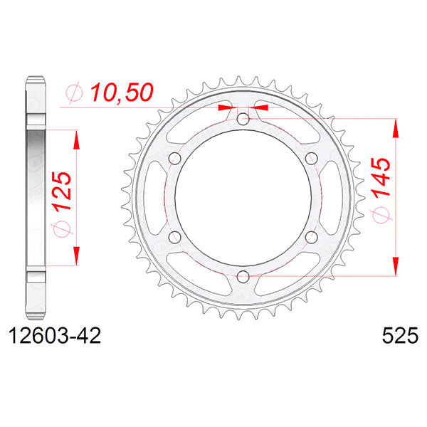 CORONA AFAM IN ACCIAIO P525 - Z42 (DIS.12603)