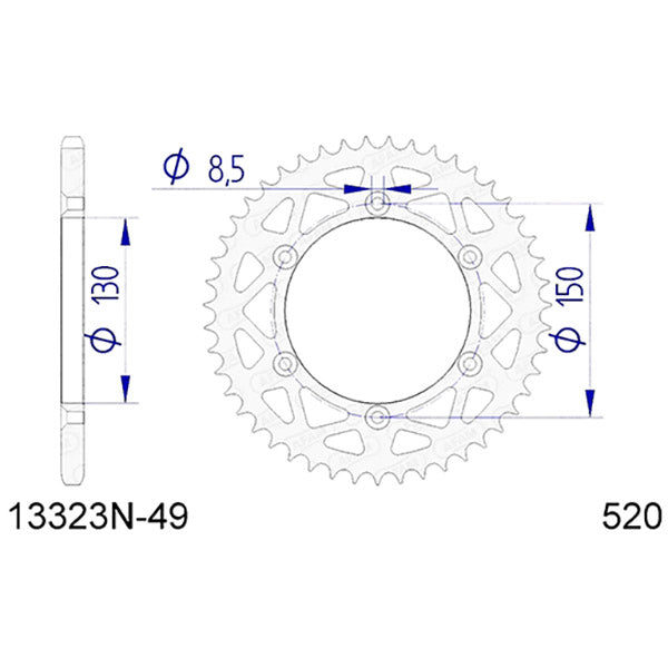 CORONA AFAM IN ALLUMINIO P520 - Z49 (DIS.13323)