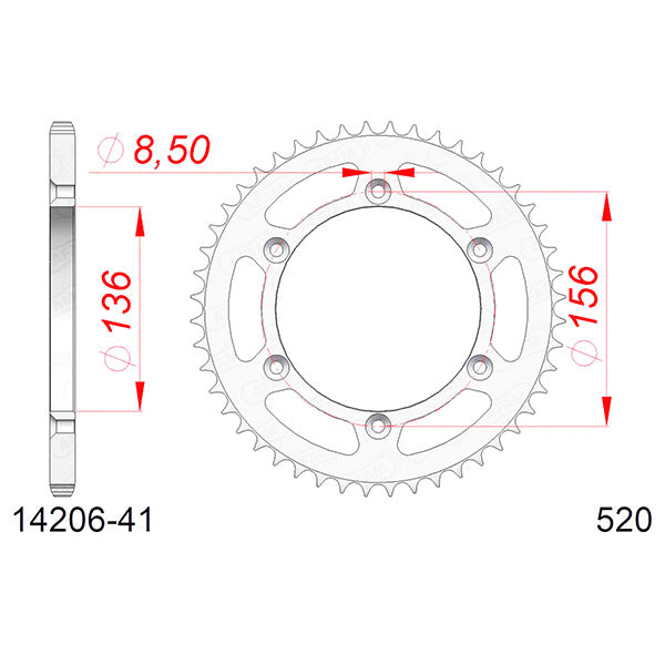 CORONA AFAM IN ACCIAIO P520 - Z41 (DIS.14206)