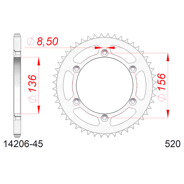 CORONA AFAM IN ACCIAIO P520 - Z45 (DIS.14206)