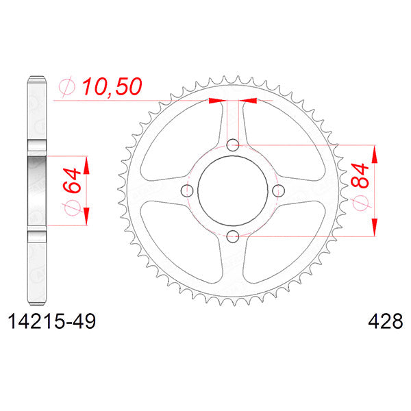 CORONA AFAM IN ACCIAIO P428 - Z49 (DIS.14210)