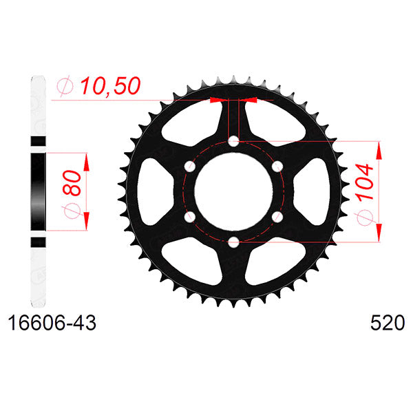 CORONA AFAM IN ACCIAIO P520 - Z43 (DIS.16403)
