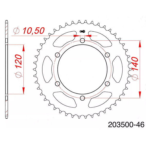 CORONA AFAM IN ACCIAIO P520 - Z46 (DIS.16404)