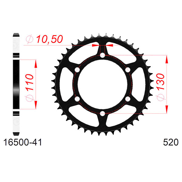 CORONA AFAM IN ACCIAIO P520 - Z41 (DIS.16500)