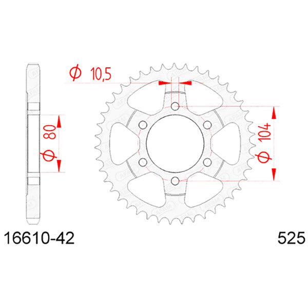 CORONA AFAM IN ACCIAIO P525 - Z42 (DIS.16610)