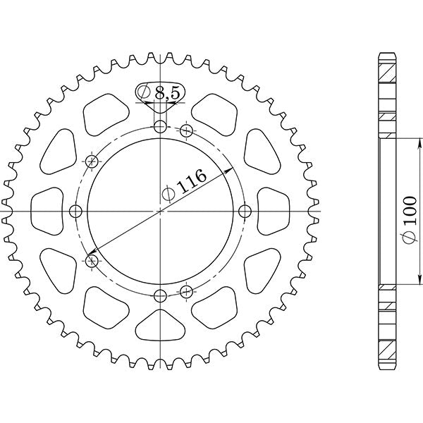 CORONA IN ALLUMINIO P420 - Z50 (DIS.17104)