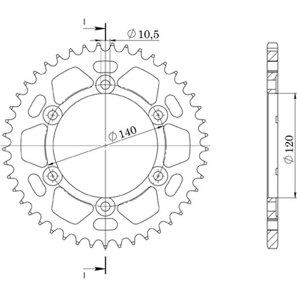 CORONA IN ALLUMINIO P530 - Z40 (DIS.17603)