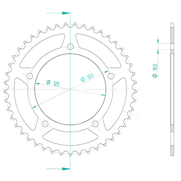 CORONA IN ACCIAIO P525 - Z45 (DIS.182501)