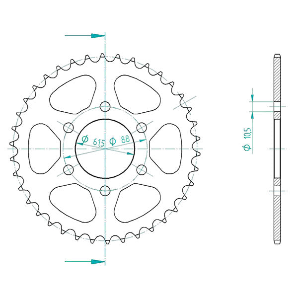 CORONA IN ACCIAIO P525 - Z38 (DIS.185400)