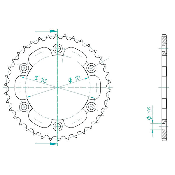 CORONA IN ACCIAIO P530 - Z38 (DIS.185500)