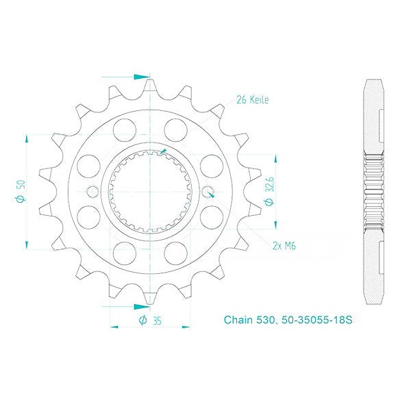 PIGNONE P530 - Z18 (DIS.187500)