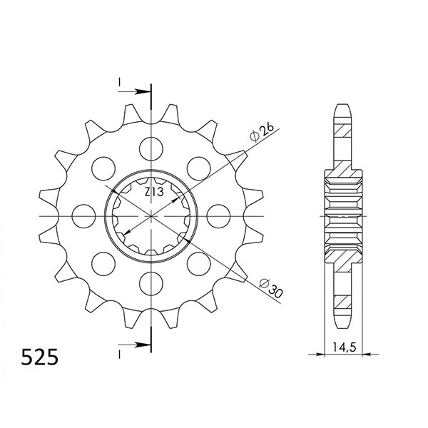 PIGNONE P525 - Z17 (DIS.00043)