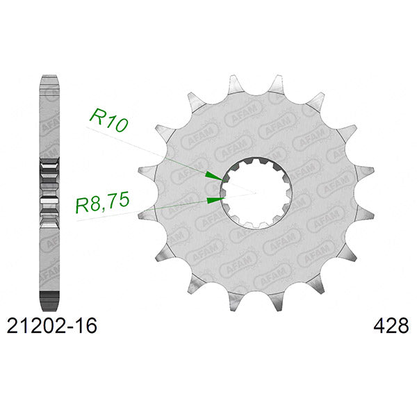 PIGNONE AFAM IN ACCIAIO P428 - Z16 (DIS.21202)