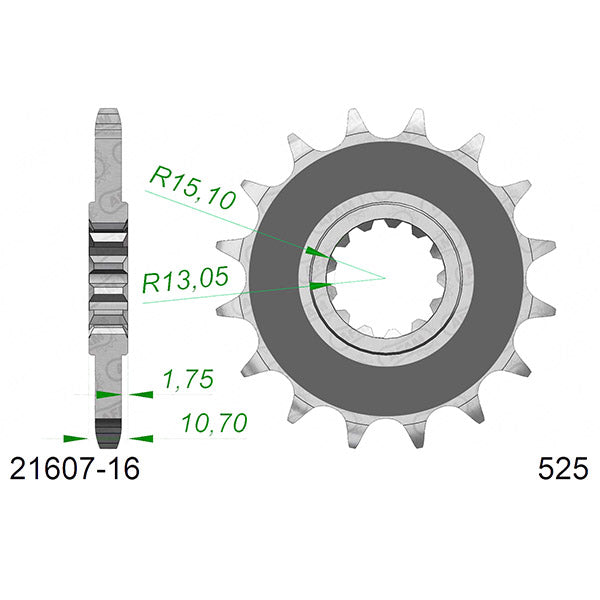 PIGNONE SILENZIATO AFAM P525 - Z15 (DIS.21609)