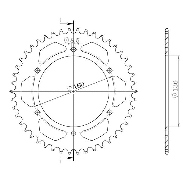 CORONA IN ALLUMINIO P520 - Z45 (DIS.35404)