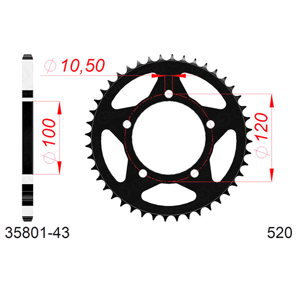 CORONA AFAM IN ACCIAIO P520 - Z42 (DIS.35801)