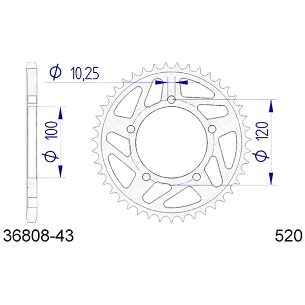 CORONA AFAM IN ALLUMINIO P520 - Z43 (DIS.36801)