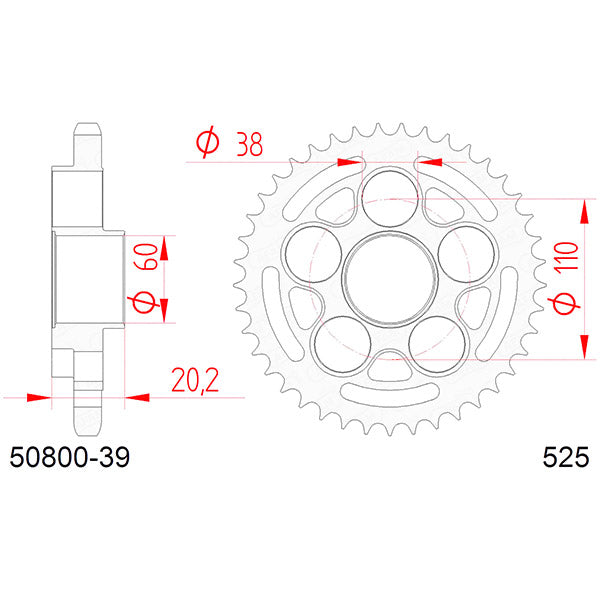 CORONA AFAM IN ACCIAIO P525 - Z39 (DIS.50610)