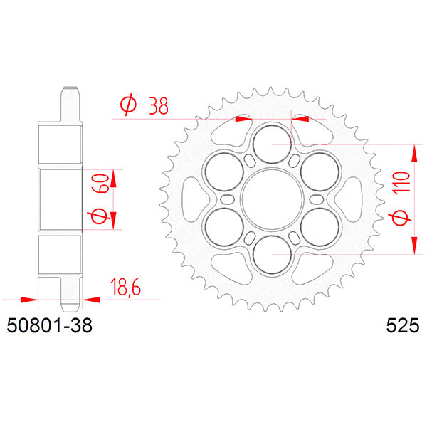 CORONA AFAM IN ACCIAIO P525 - Z38 (DIS.50801)