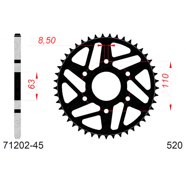 CORONA AFAM IN ACCIAIO P520 - Z45 (DIS.71202)