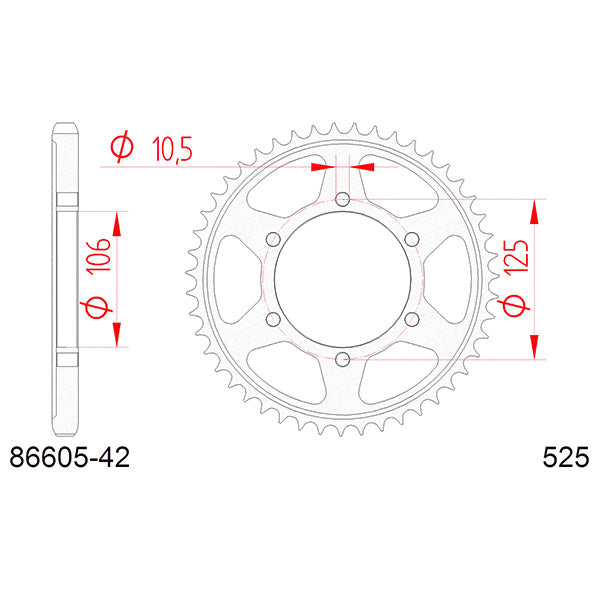 CORONA AFAM IN ACCIAIO P525 - Z42 (DIS.86501)
