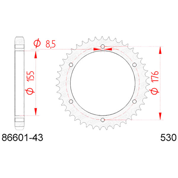 CORONA AFAM IN ACCIAIO P530 - Z43 (DIS.86601)