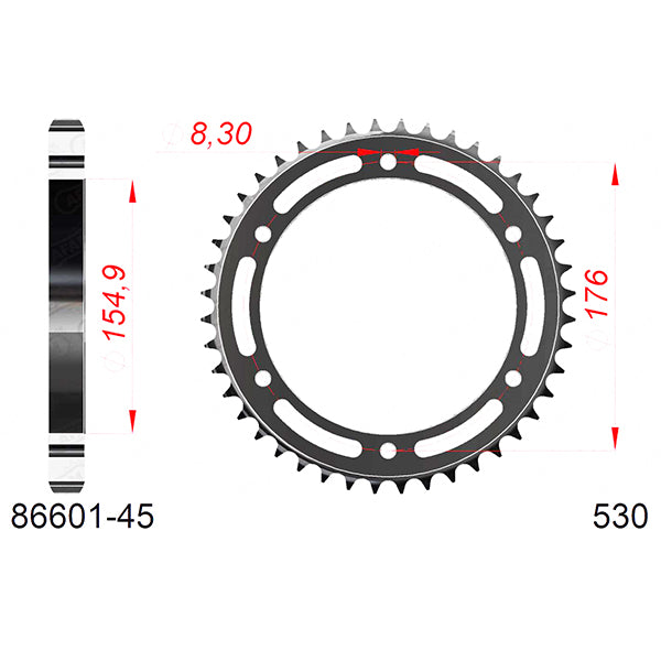 CORONA AFAM IN ACCIAIO P530 - Z45 (DIS.86601)