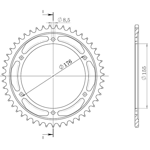 CORONA IN ALLUMINIO P530 - Z43 (DIS.87601)