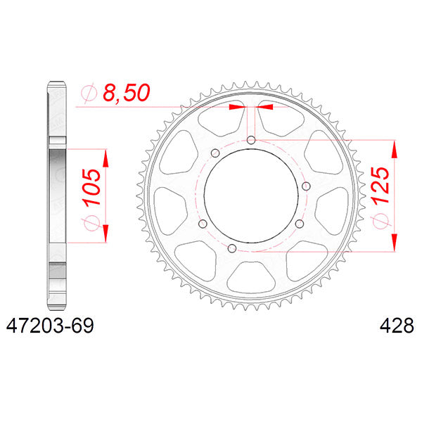 CORONA AFAM IN ACCIAIO P428 - Z69 (DIS.92130)