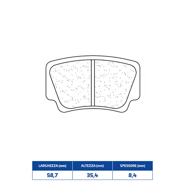 PASTIGLIE FRENO POSTERIORE CL BRAKES 1205X59
