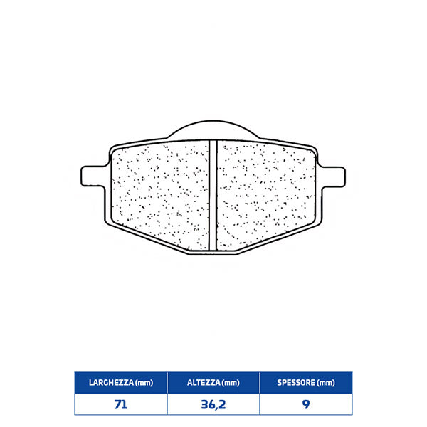 PASTIGLIE FRENO POSTERIORE CL BRAKES 2284X59