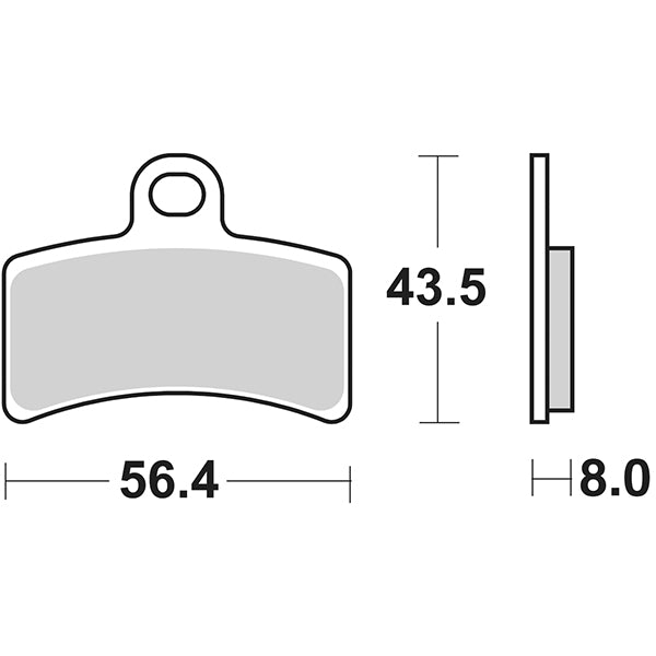 PASTIGLIA FRENO SBS 815HF - TK8mm.
