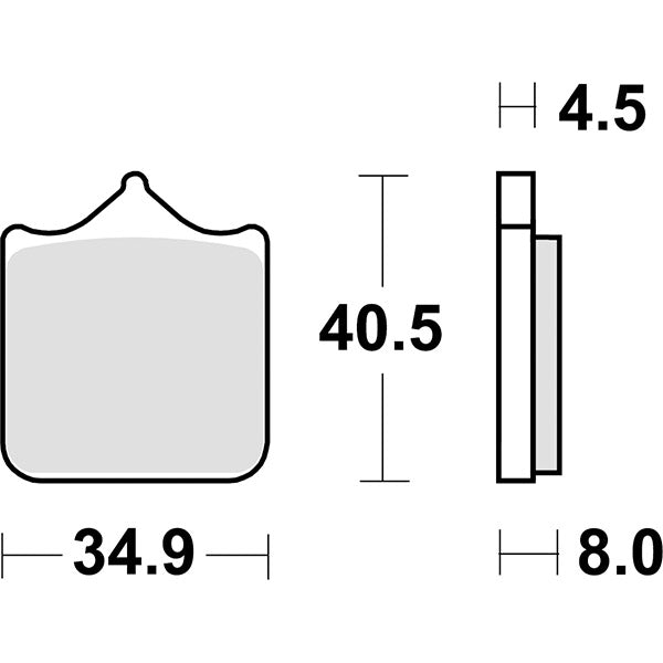 PASTIGLIA FRENO SBS 870RST SET 4 PZ